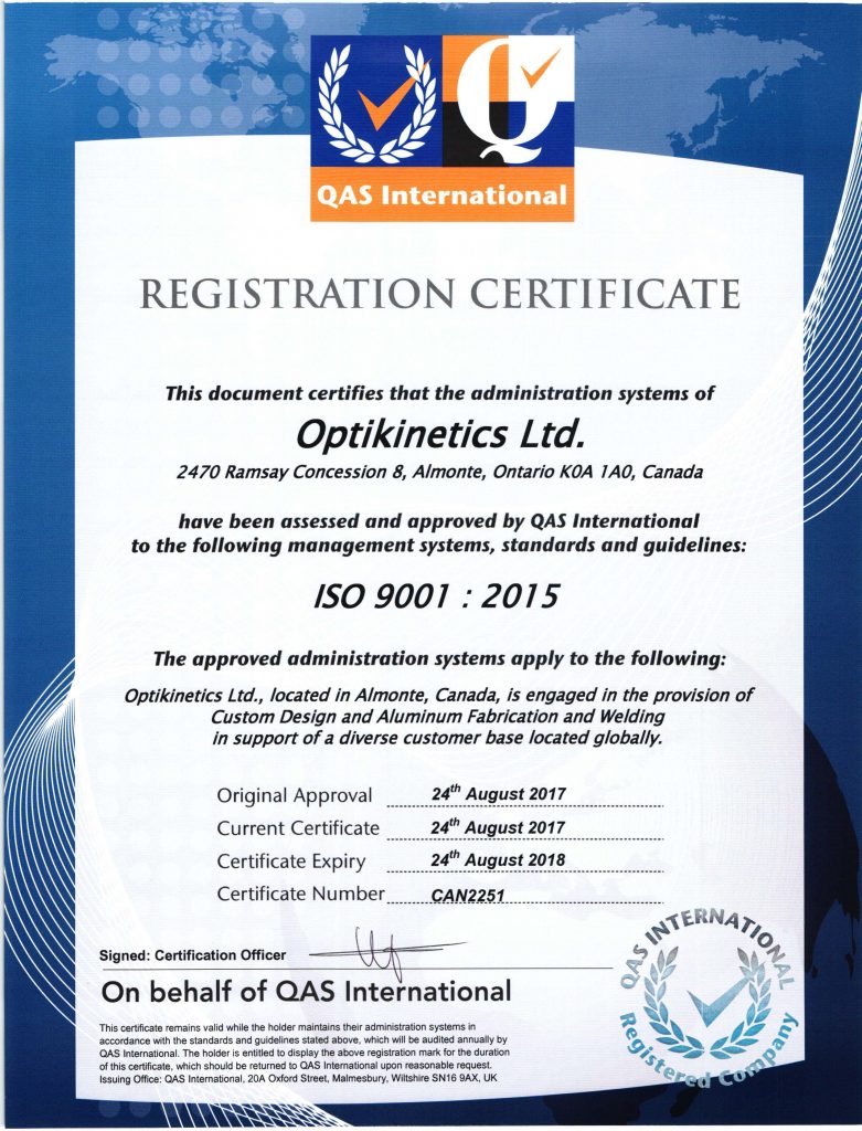 iso certificate 781x1024 - We are now ISO approved!